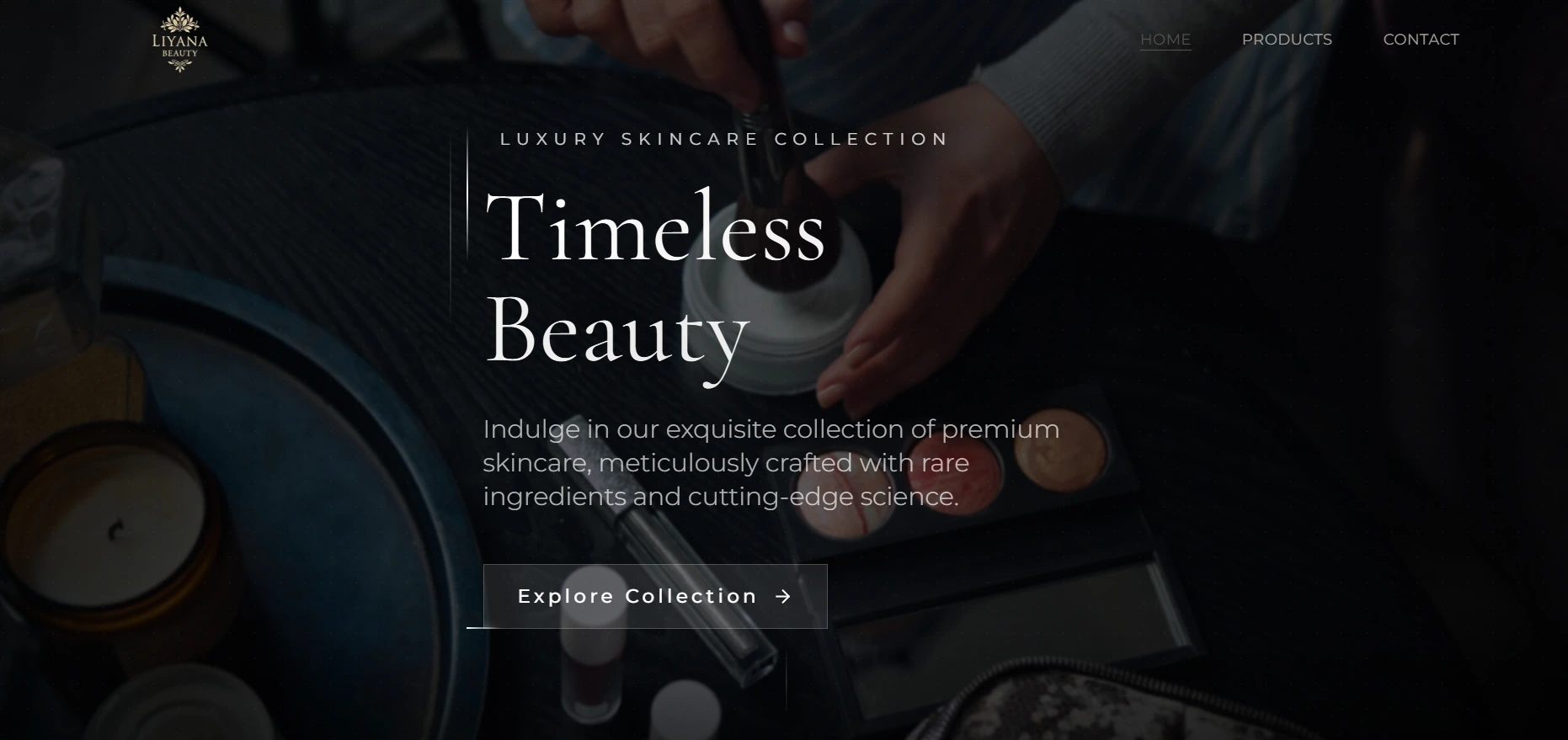 LIYANA BEAUTY - Cosmetic Showcase Website by Abid Khan - beauty brand product display site